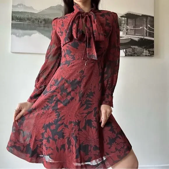 90s vintage whimsigoth preppy formal dress - Picture 4 of 7